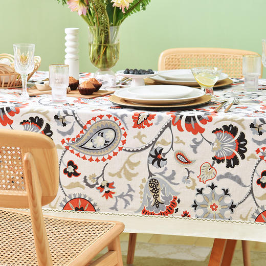 洛可可浪漫系列方形桌布轻奢高级感桌布 商品图1