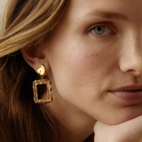 北京仓｜Elise Tsikis-Kampia-彩色 耳环［法国设计师］