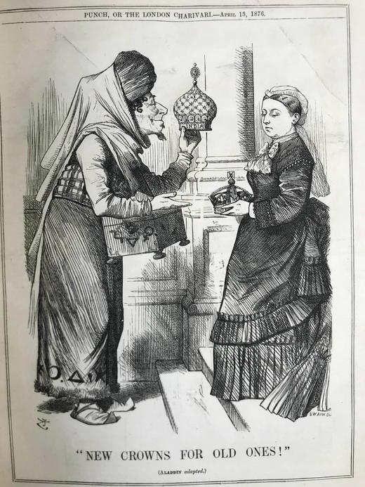 1876年 英国讽刺漫画杂志《笨拙》 数百幅插图 漆布精装16开 商品图5