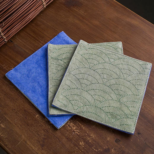 拾舍 手工棉麻绣花壶垫 吸水隔热防滑壶垫 商品图1