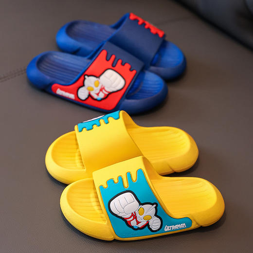 「四款配色！奥特曼款」夏季儿童凉拖鞋男童卡通室内防滑居家浴室女孩宝宝拖鞋 商品图3