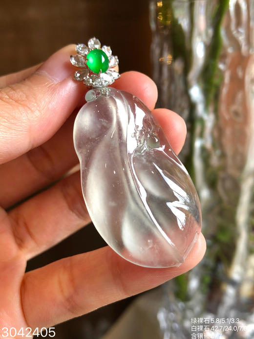 玻璃叶子吊坠【3042405】具体价格微信咨询 商品图3