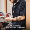 马登工装 美式休闲华夫格短袖衬衫免烫抗皱肌理感透气衬衣男夏季 商品缩略图1