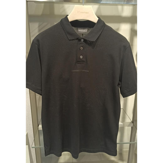 EMPORIO ARMANI 阿玛尼 男士棉质字母徽标印花短袖polo衫 黑色 3R1F73 1JTKZ 0999 商品图0