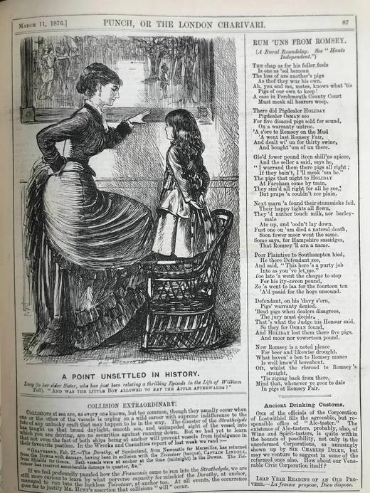 1876年 英国讽刺漫画杂志《笨拙》 数百幅插图 漆布精装16开 商品图13