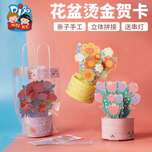 教师节送老师礼物儿童制作材料包幼儿园手工diy花盆烫金贺卡创意 商品图0