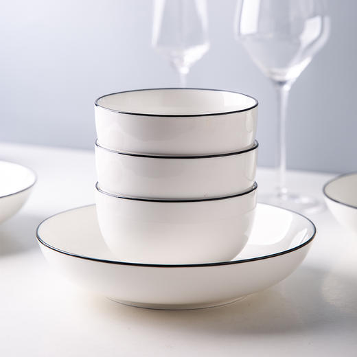 菲米生活舍墨陶瓷餐具套装碗蝶盘FM-TC2114 商品图1