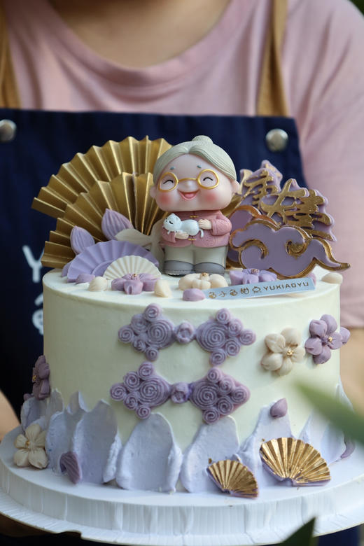 紫色系奶奶健康长寿 商品图1