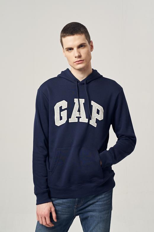  秋冬新款 Gap卫衣男连帽加绒套头上衣男士休闲长袖卫衣 商品图5