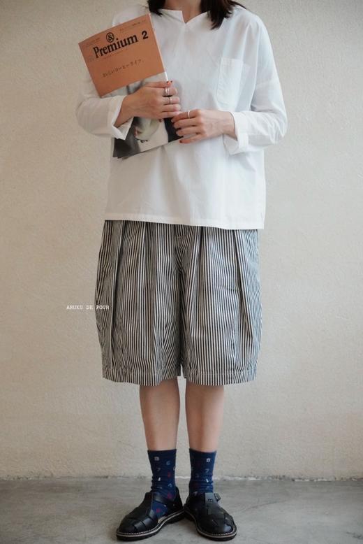 HARVESTY 细直条纹灯笼短裤休闲裤 商品图1