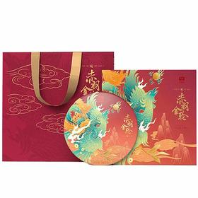 【大益茶】赤羽金轮普洱熟茶礼盒375g