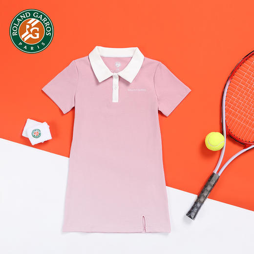 罗兰加洛斯法网儿童连衣裙夏新款女童大满贯网球运动POLO裙子 商品图0