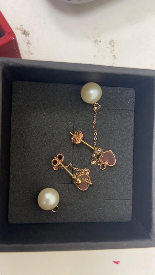 EEK33702633RXXXX0000	潮宏基心爱玫瑰金18K金耳钉珍珠耳饰女K金耳环 商品图3