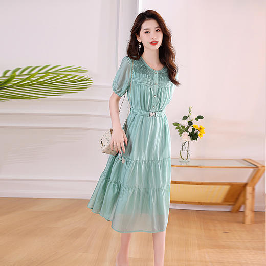 海边度假沙滩吊带裙仙气长裙仙女裙绿色连衣裙HR-MYIE2807-1 商品图5