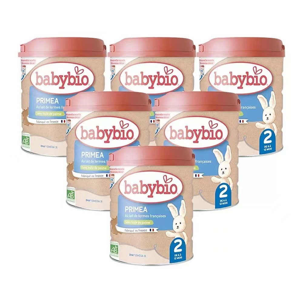 【团购直邮】法国Babybio伴宝乐有机牛奶二段标准 6罐装