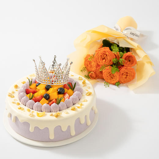 【0添加蔗糖】芋见女神蛋糕，控甜之选，缤纷鲜果搭配软糯芋泥，尽享清甜浪漫（赣州） 商品图0