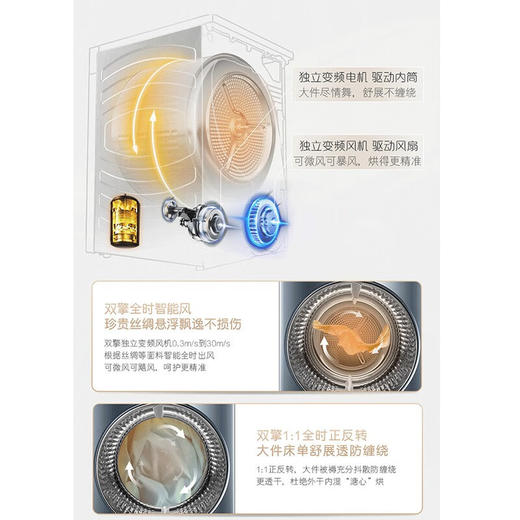 卡萨帝（Casarte）10公斤变频干衣机  CGY 10FL5EU1 商品图2