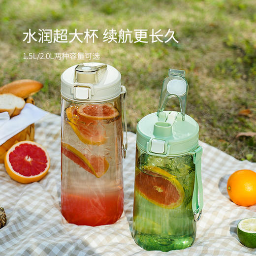 乐扣乐扣（LOCK&LOCK）水杯超大容量水壶Tritan吸管杯子户外健身运动 ABF972 商品图2