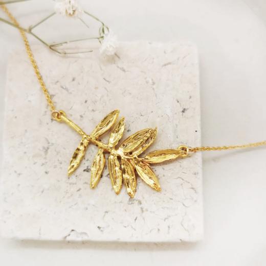 北京仓｜Elise Tsikis-Dimos-金色橄榄叶 项链［法国设计师］ 商品图0