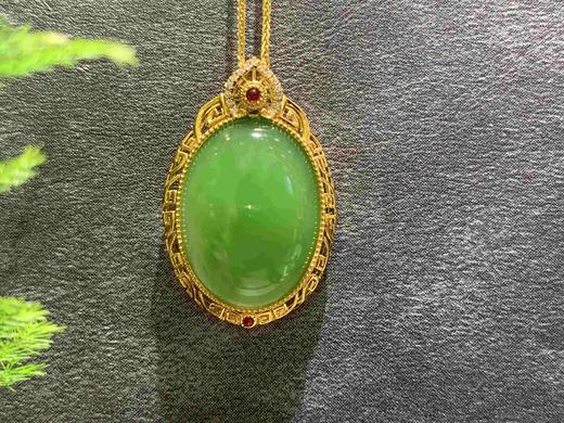 【御珠宫坊】金镶碧玉吊坠 商品图0