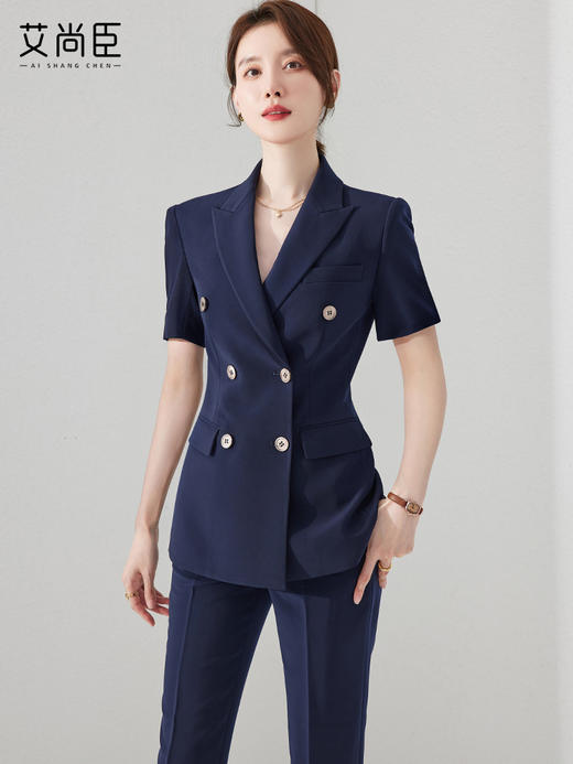 艾尚臣职业套装女西装夏季高端职业装正装西服外套酒店经理工作服 商品图2