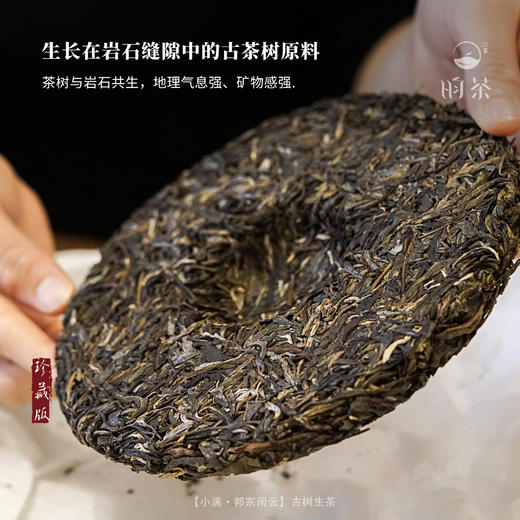 【昀茶·普洱系列】小满·2018年&2021年 邦东闲云老树生茶（ 357g/饼） 邦东老茶岩树共生 商品图2