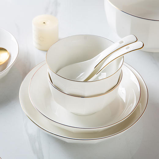 菲米生活唯金时代陶瓷餐具套装碗蝶盘FM-TC2113 商品图2