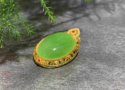 【御珠宫坊】金镶碧玉吊坠 商品图5