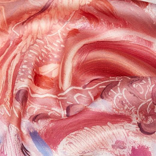 SAINTJOY/上久楷 女式真丝方巾  冬暖雪散  FJS22038 商品图12