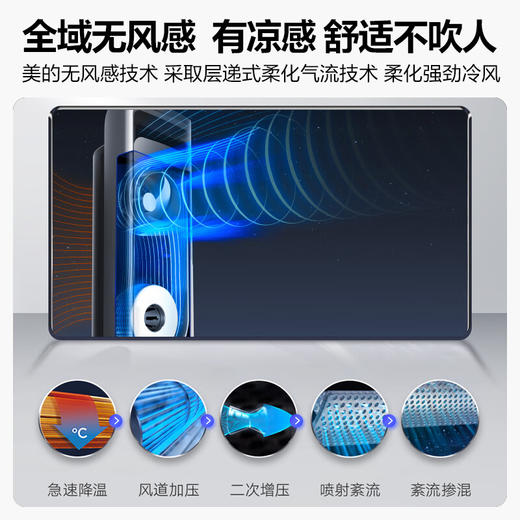 美的(Midea) 空调 新一级 领鲜者Pro 3匹 智能语音 客厅立式 新风空调柜机 KFR-72LW/BDN8Y-KW200(1) 商品图2