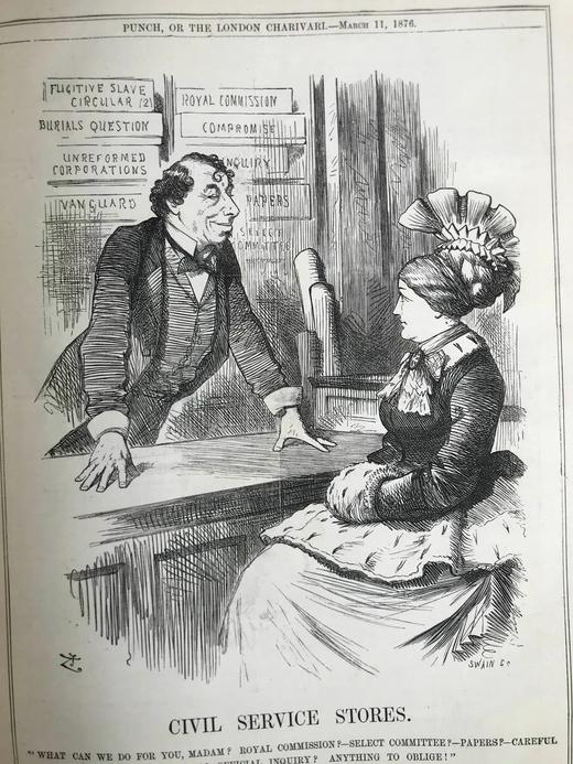 1876年 英国讽刺漫画杂志《笨拙》 数百幅插图 漆布精装16开 商品图12