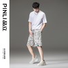 PINLI品立夏季新款男士印花针织休闲短裤五分裤潮B232117044 商品缩略图2