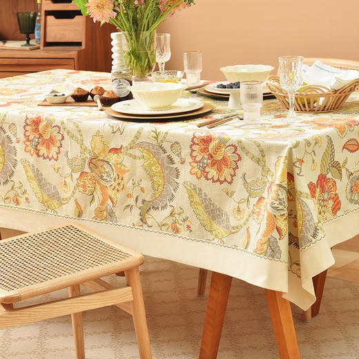 巴洛克午后系列方形桌布餐厅轻奢高级感桌布 商品图2