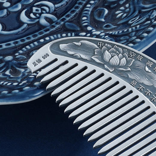 子佩集S999银【妙法莲花】梳子【YH06402003-2】2305 商品图5