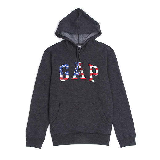  秋冬新款 Gap卫衣男连帽加绒套头上衣男士休闲长袖卫衣 商品图4