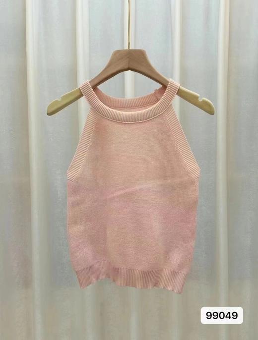 【简约大气性感，轻薄舒适百搭】2023新款小众百搭挂脖式露肩短款吊带衫女夏装薄款外穿针织小背心 商品图8