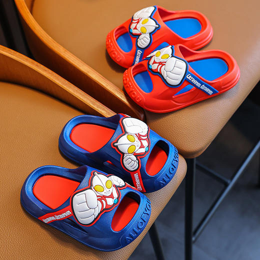 「四款配色！萌宝凉拖」奥特曼款夏季儿童凉拖鞋 男童室内洗澡居家大中小童宝宝拖鞋童装 商品图2