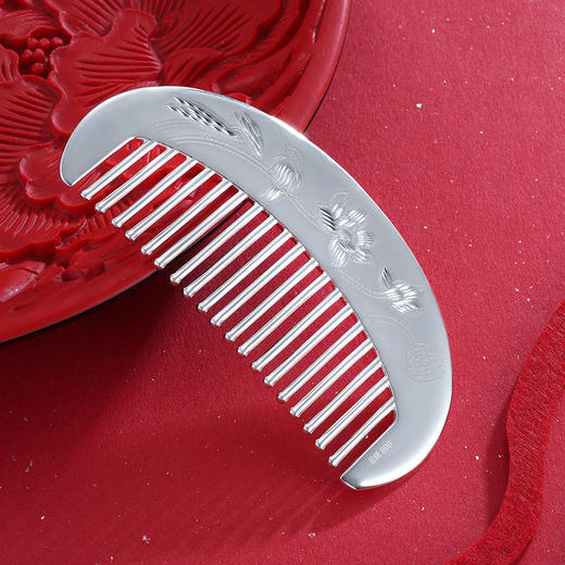 子佩集S999银【含笑临风】梳子【BX0320082】2305 商品图5