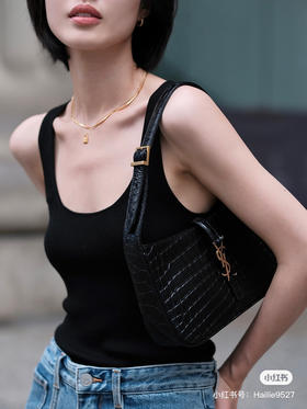 杨树林复古腋下包-鳄鱼纹