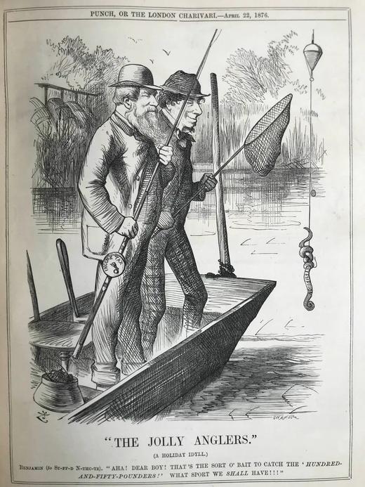 1876年 英国讽刺漫画杂志《笨拙》 数百幅插图 漆布精装16开 商品图4