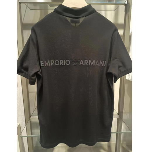 EMPORIO ARMANI 阿玛尼 男士棉质字母徽标印花短袖polo衫 黑色 3R1F73 1JTKZ 0999 商品图1