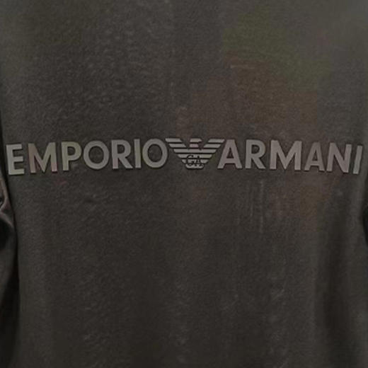 EMPORIO ARMANI 阿玛尼 男士棉质字母徽标印花短袖polo衫 黑色 3R1F73 1JTKZ 0999 商品图2