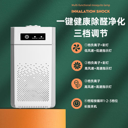 空气净化器 负离子迷你杀菌除甲醛家用小型紫外线空气消毒机 商品图1