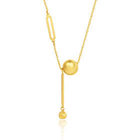 MEMORA诗普琳时光金致黄金足金项链女款LN482002