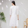 EITIE爱特爱夏款新品100%棉优雅V领显瘦高腰五分袖连衣裙7007757 商品缩略图4