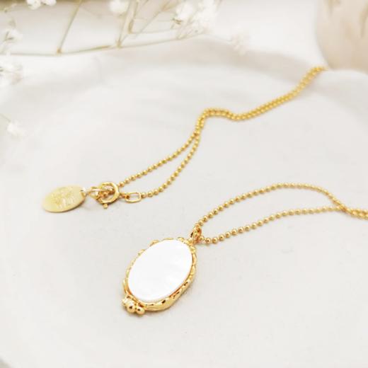 北京仓｜Elise Tsikis-Despina-白贝母 项链［法国设计师］ 商品图0