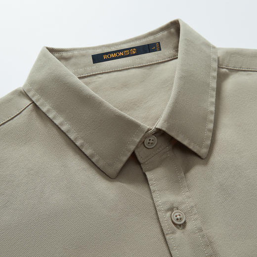 【100棉】罗蒙春秋男装长袖衬衫男士经典翻领休闲纯棉衬衣开衫外套 商品图5