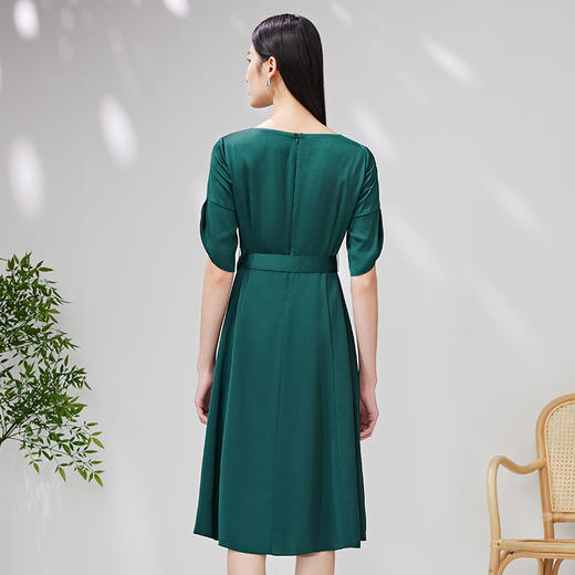 EITIE爱特爱方领收腰法式茶歇裙中长裙6607342连衣裙 商品图4