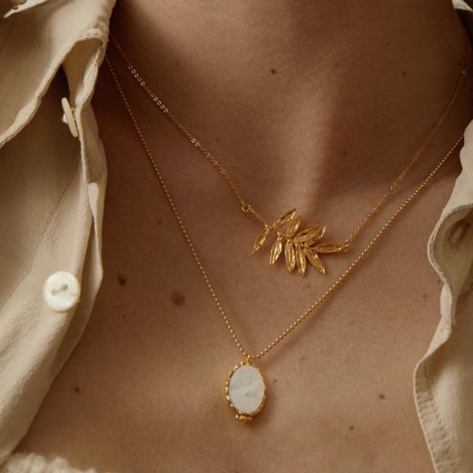 北京仓｜Elise Tsikis-Despina-白贝母 项链［法国设计师］ 商品图1