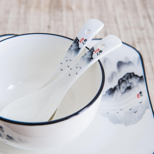 菲米生活墨色江南陶瓷餐具套装碗蝶盘FM-TC1920 商品图3